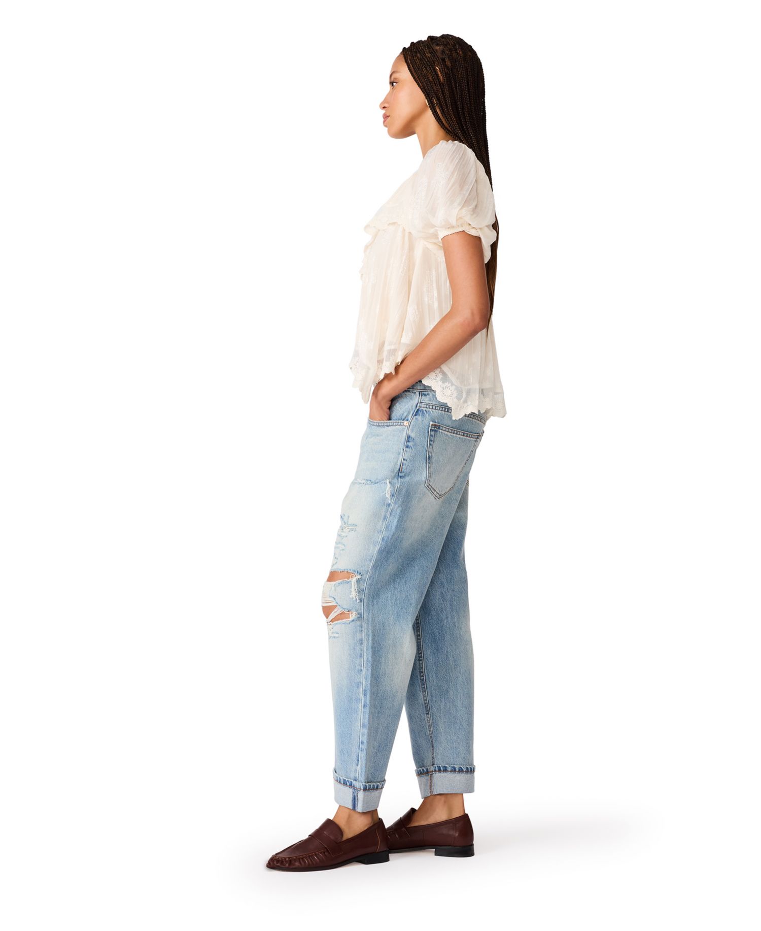 Women's Stevie Low-Rise Boyfriend Jeans