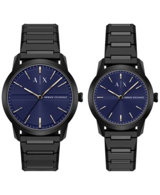 Armani Exchange Men's Quartz Three Hand Black Stainless Steel Watch 42mm