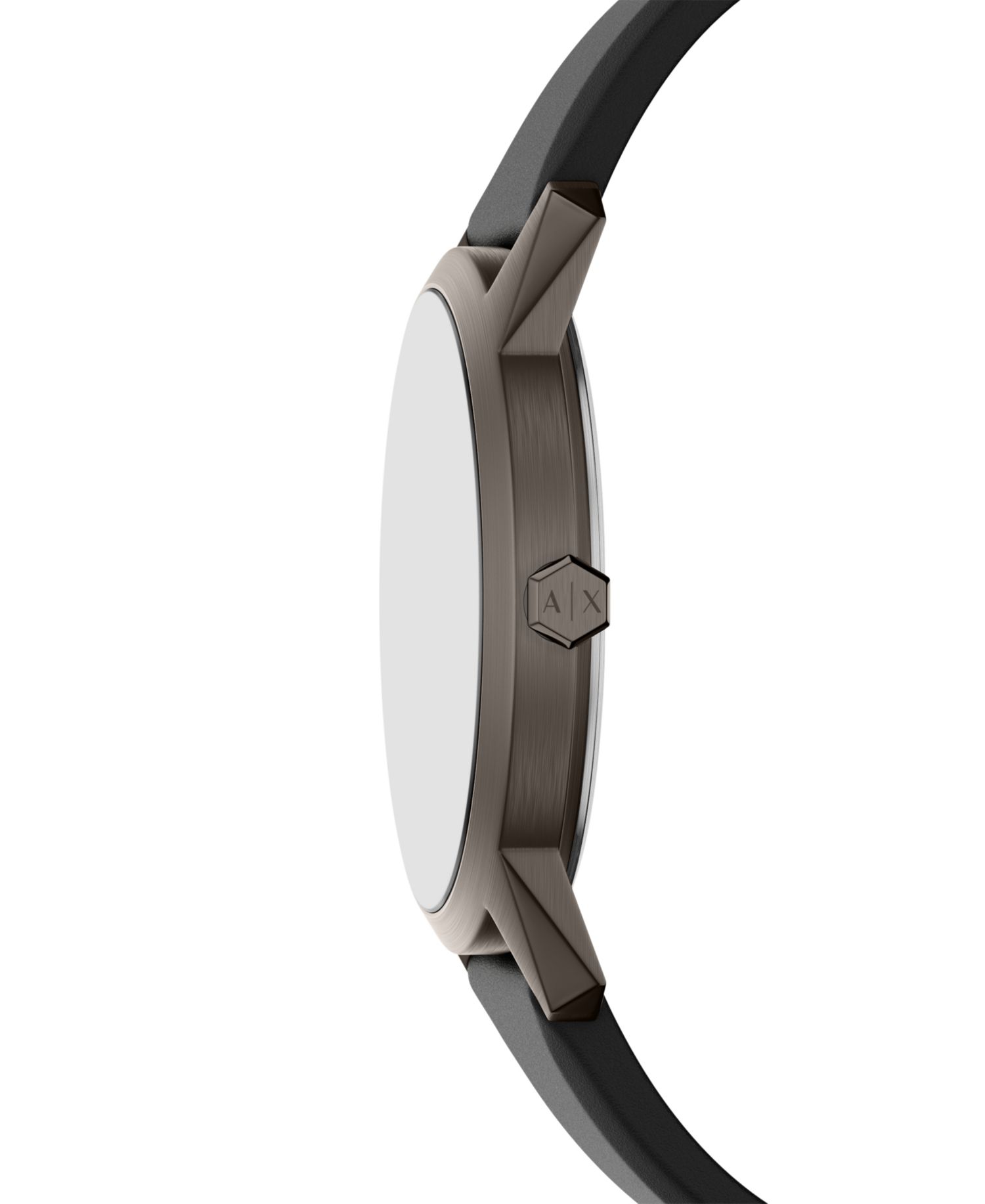 Armani Exchange Men's Quartz Three Hand Black Silicone Watch 42mm