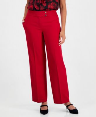 Women's Wide Leg Fly Front Pants