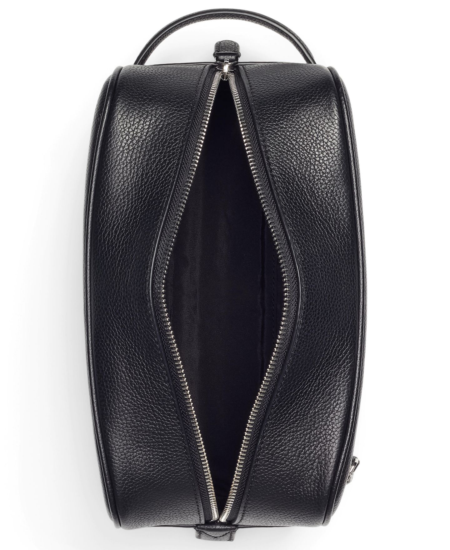 Мужская сумка Polo Ralph Lauren Pebbled Leather Travel Case, цвет: Чёрный — фото 4