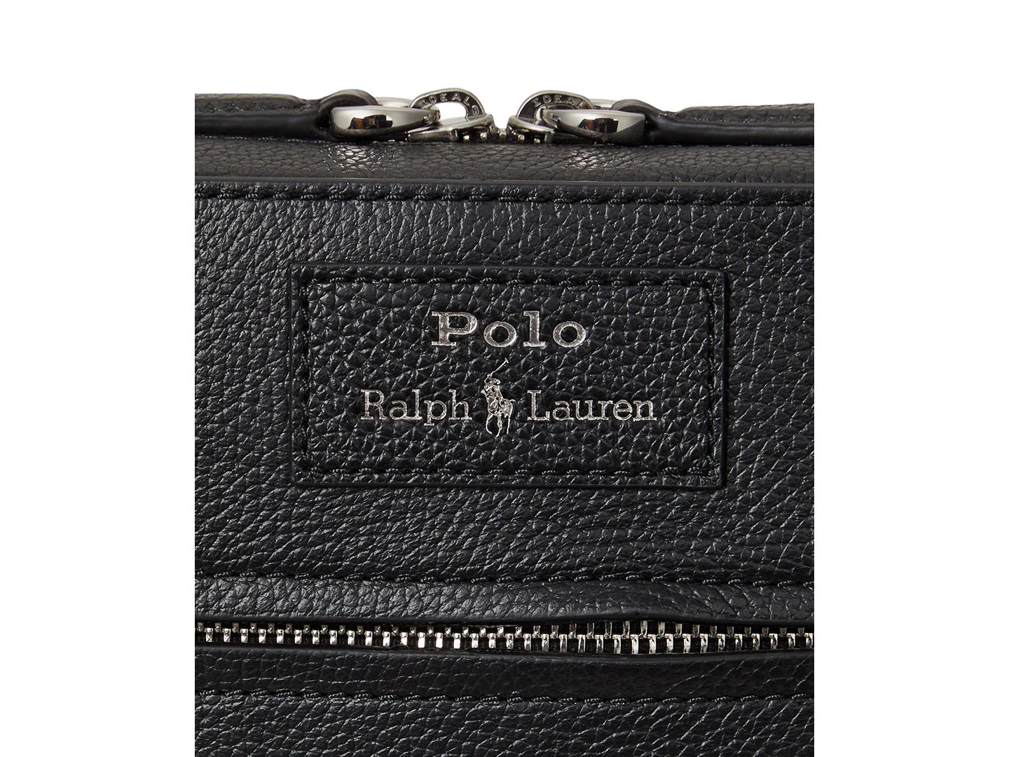 Мужская сумка Polo Ralph Lauren Pebbled Leather Crossbody, цвет: Чёрный — фото 5