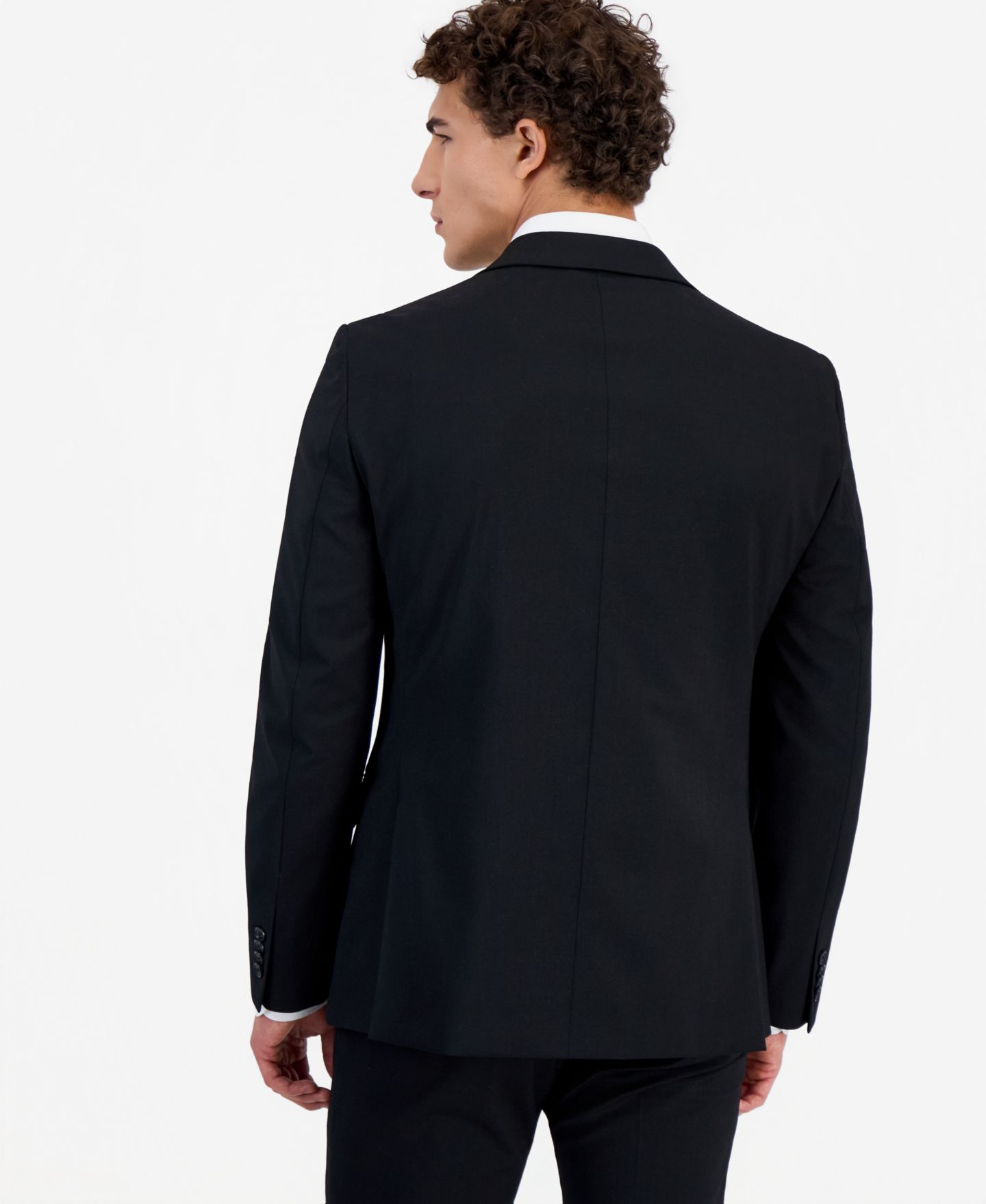 Мужские куртки Tommy Hilfiger Modern-Fit Wool TH-Flex Stretch Suit Separates, цвет: Чёрный — фото 2