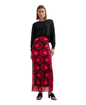 Women's 2-in-1 Spaghetti-Strap Midi Knit Dress