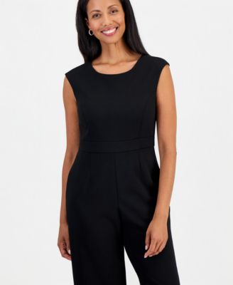 Women's Cap-Sleeve Wide-Leg Jumpsuit