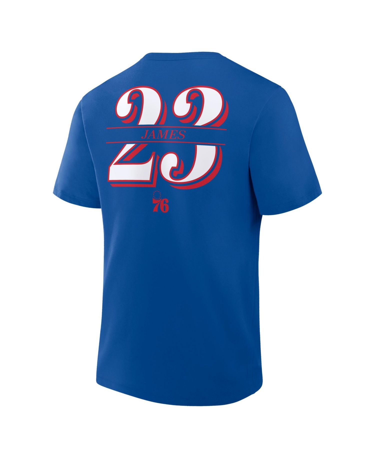 Men's LeBron James Royal Philadelphia 76ers In The Paint Name & Number T-Shirt