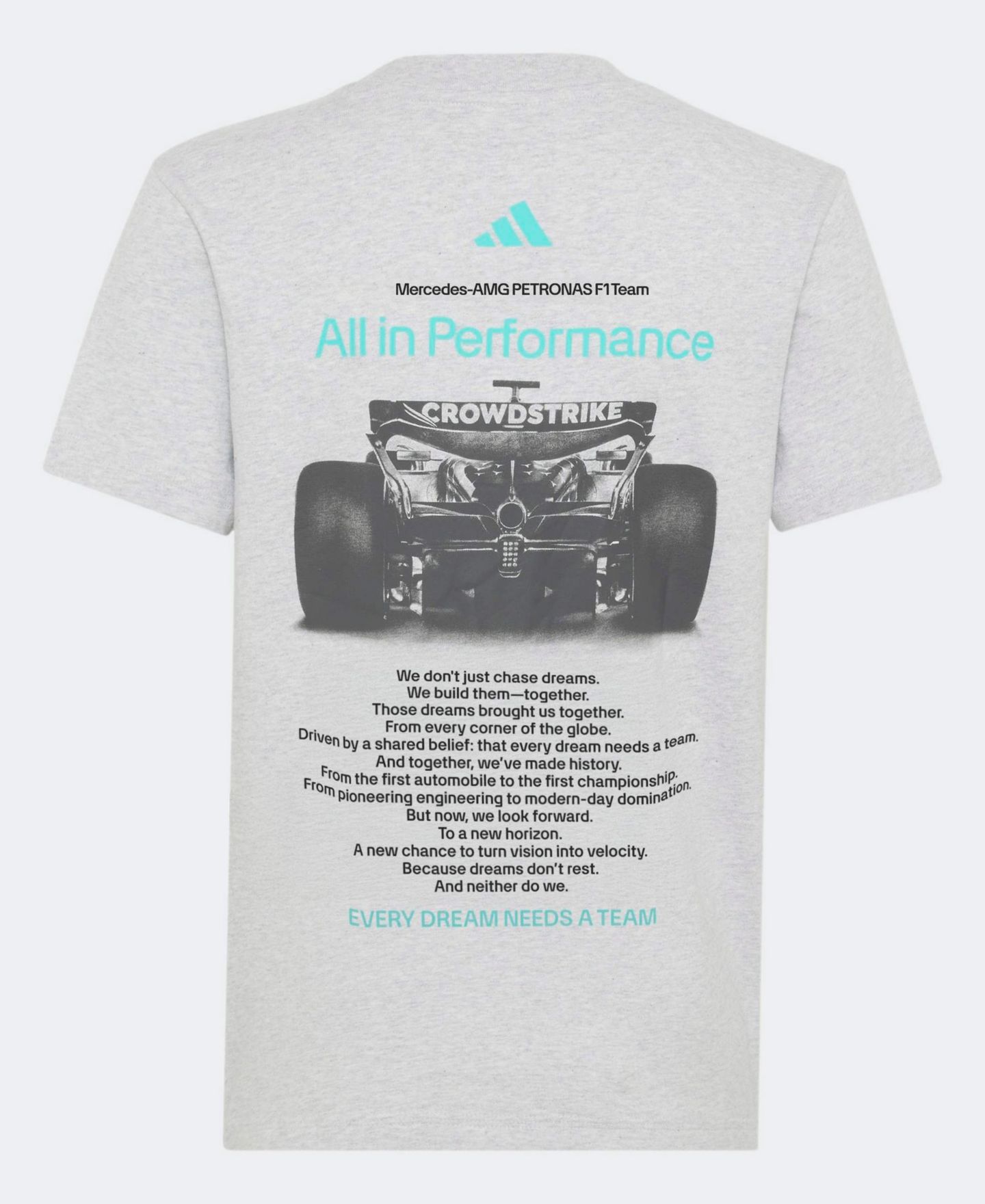 Детская футболка adidas Gray Mercedes-AMG Petronas F1 Team Graphic — фото 2