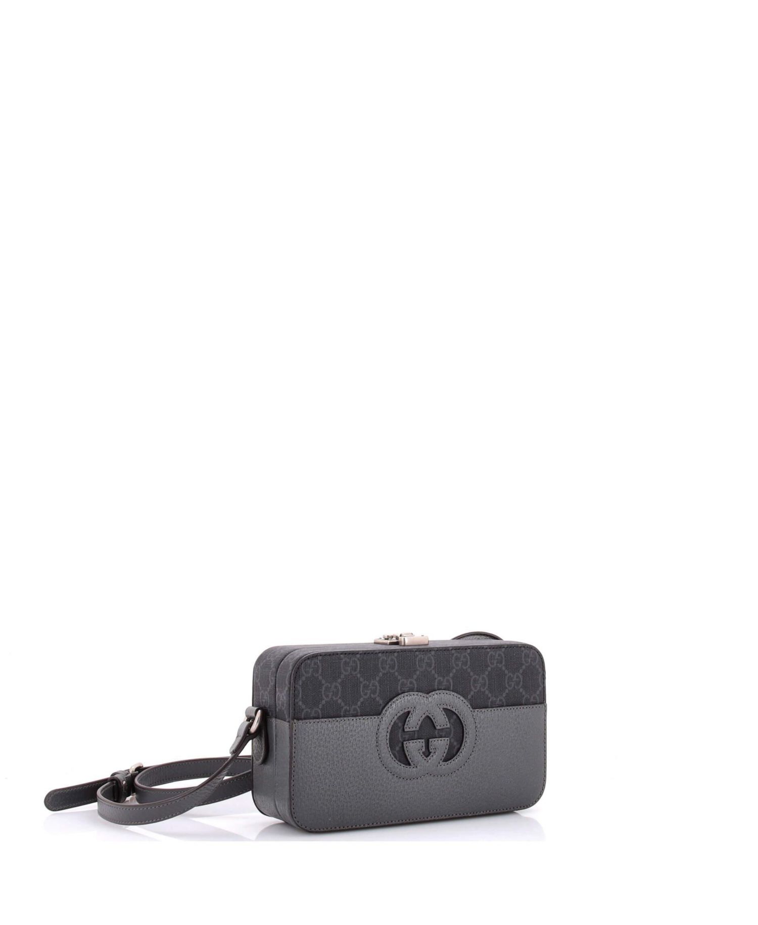 Mini Padlock Interlocking G Crossbody Bag GG Coated Canvas and Leather