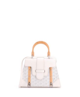 PM Saigon Top Handle Bag Coated Canvas with Leather