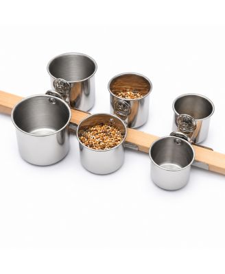 Bird Feeding Cup Set (3 Pairs) Stainless Steel Twin Cage Feeders for Food and Water | Small, Medium and Large Bird Cups