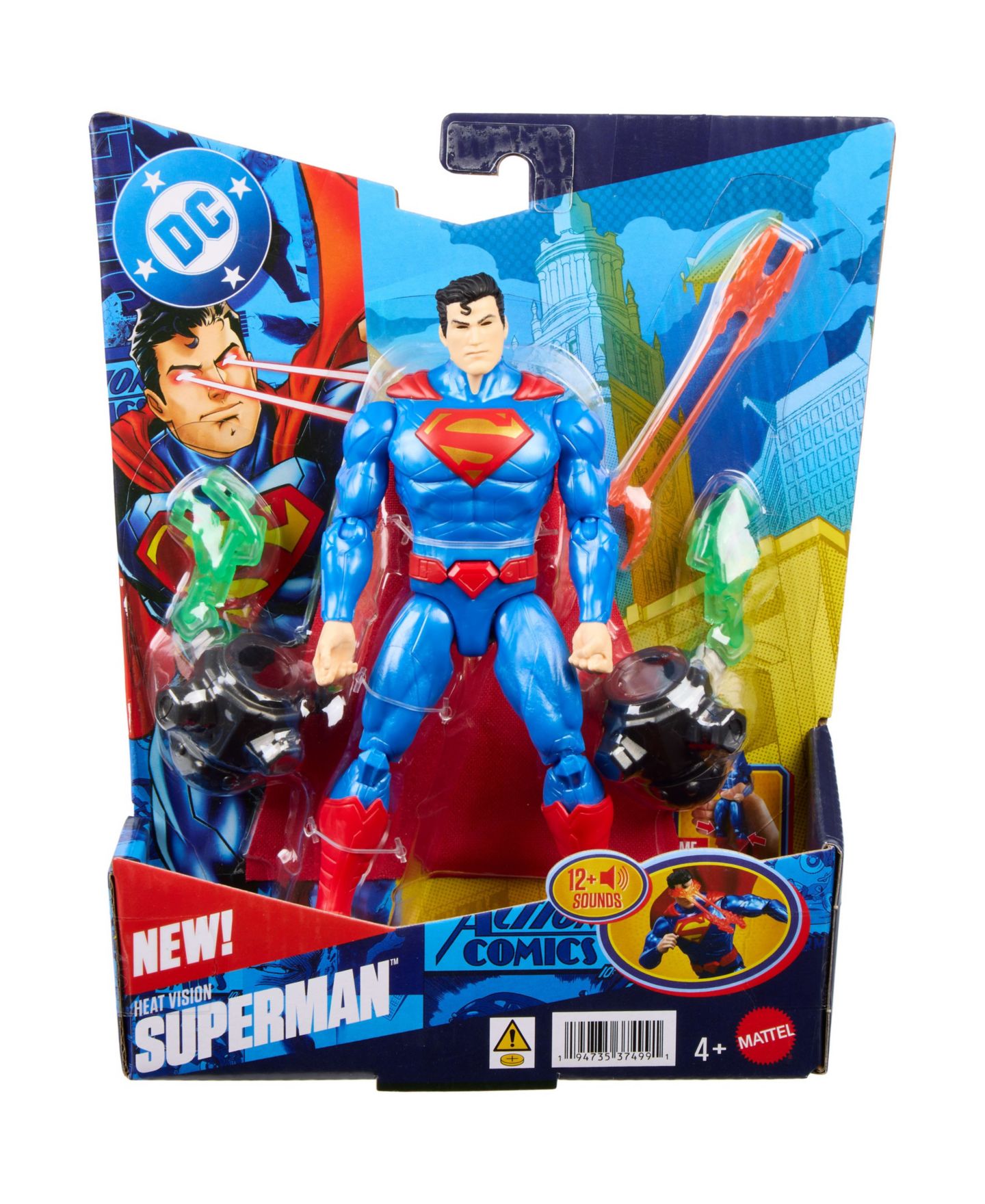 Детская фигурка DC Comics Heat Vision Superman 6.5" Action Figure, Ages 4+ — фото 6