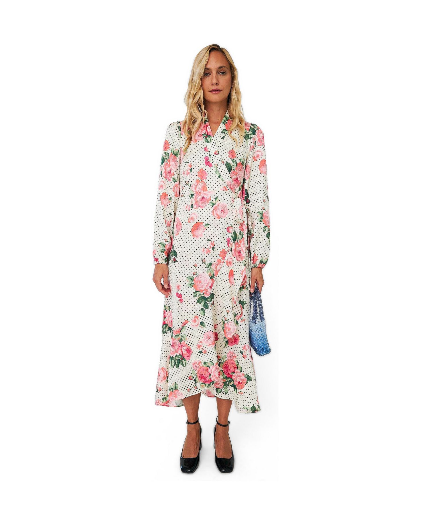 Women's Lara Fit & Flare Polka Dot Midi Dress
