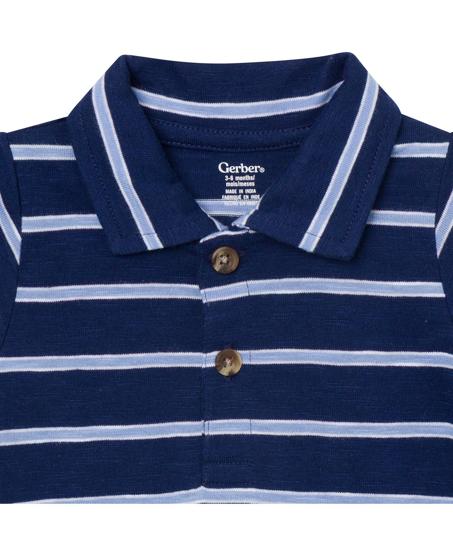 Baby Boys'(0-3 M to 18 M ) Polo Bodysuit, Stripes