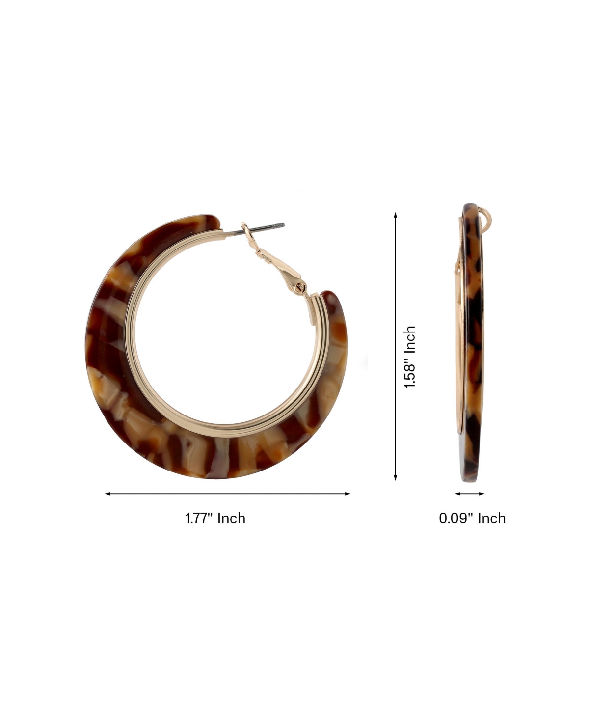 Jessica Simpson Hoop Earrings for Women Gold-Tone, Earth-Toned Hoops