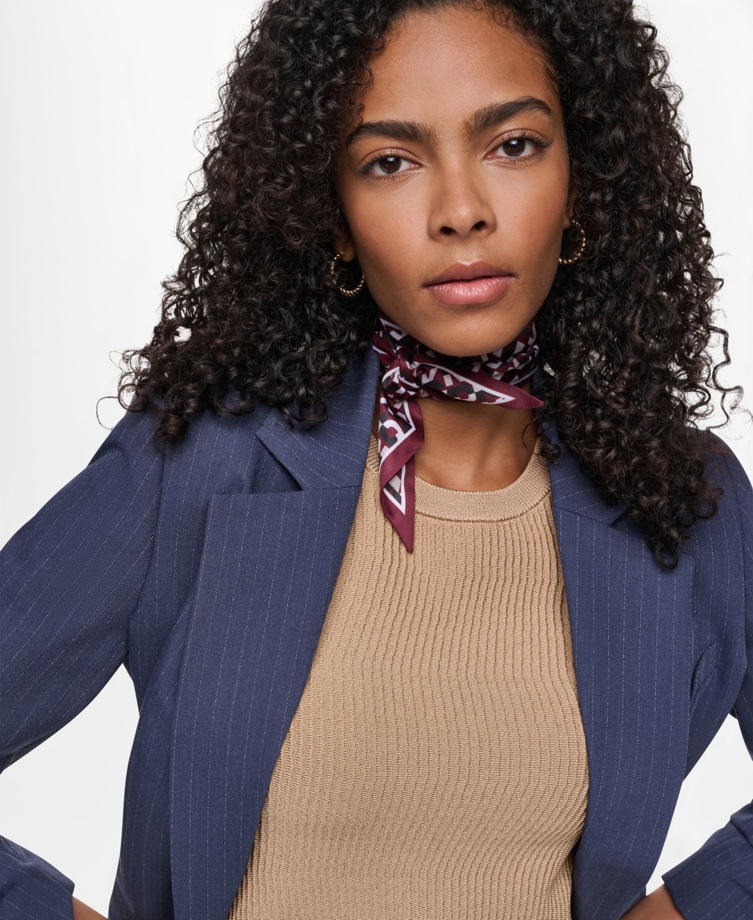 Women's Pinstripe 3/4-Sleeve Blazer