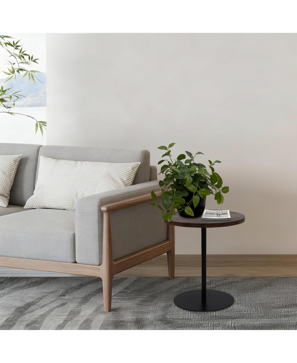 Flynama 2-Piece Nesting Round Tables, Concentric Circle Top