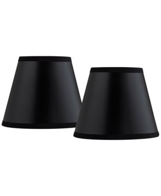 Set of 2 Empire Lamp Shades Paper Small 3" Top x 5" Bottom x 4" High Candelabra Clip-On Fitting