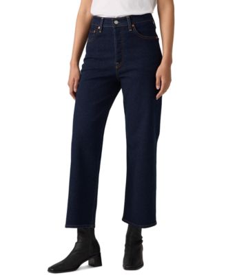 Women's Ribcage High-Rise Straight Ankle Jeans