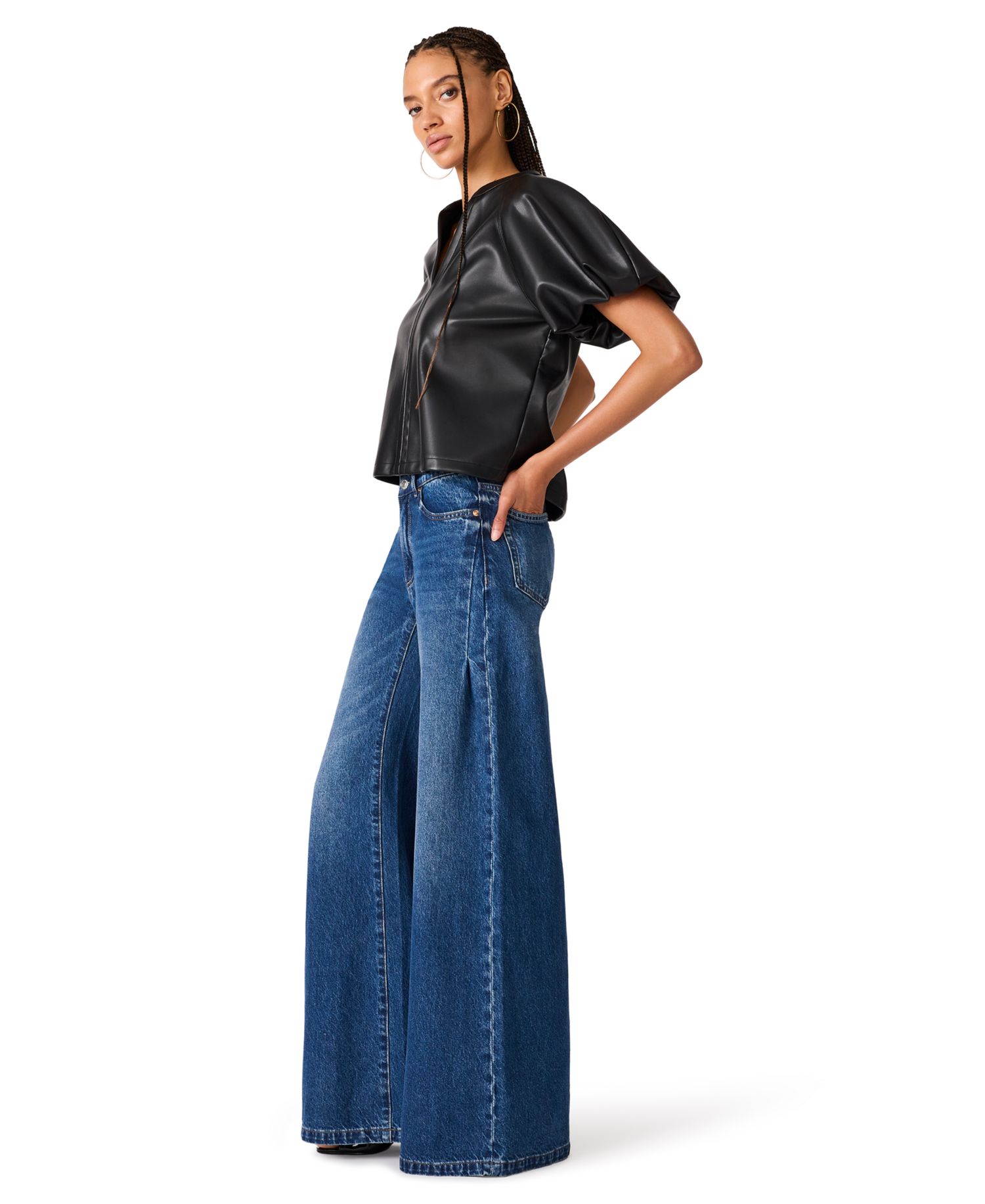 Women's Goldie Jean Mid-Rise Wide-Leg Flare Jeans