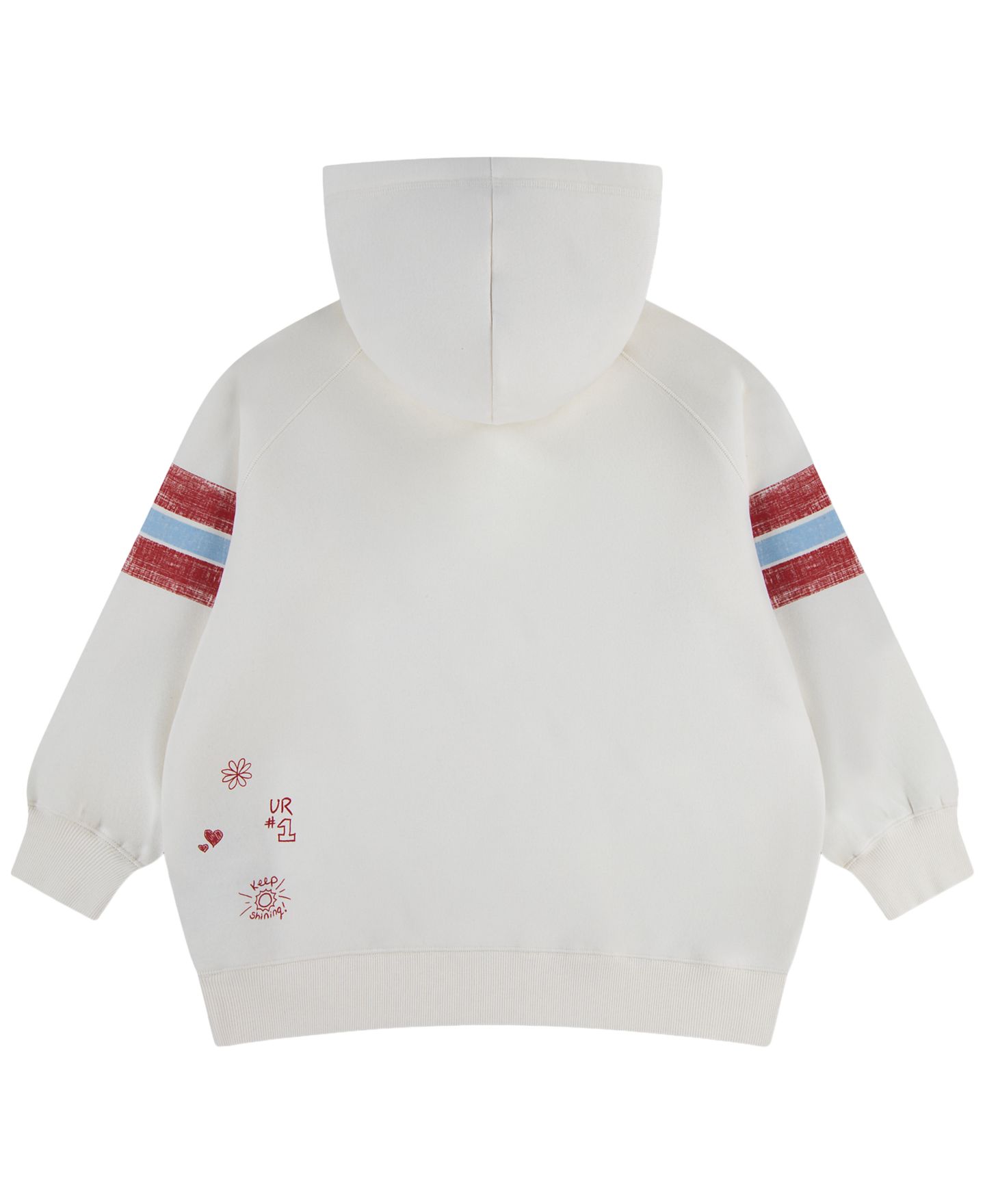 Худи Levi's Oversized Varsity для девочек, цвет: Egret — фото 2