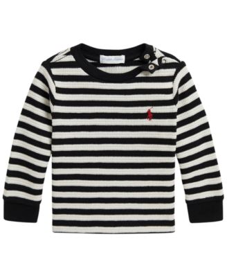 Baby Boys' Striped Waffle-Knit Cotton T-Shirt