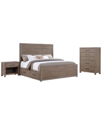 Adler 3-Piece Queen Storage Bedroom Set (Bed, Chest & Nightstand)