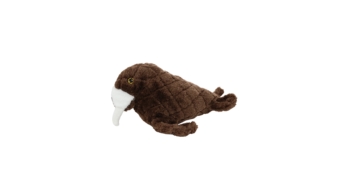 Mighty Arctic Walrus 2 Pack, Durable Plush Squeaky Dog Toy