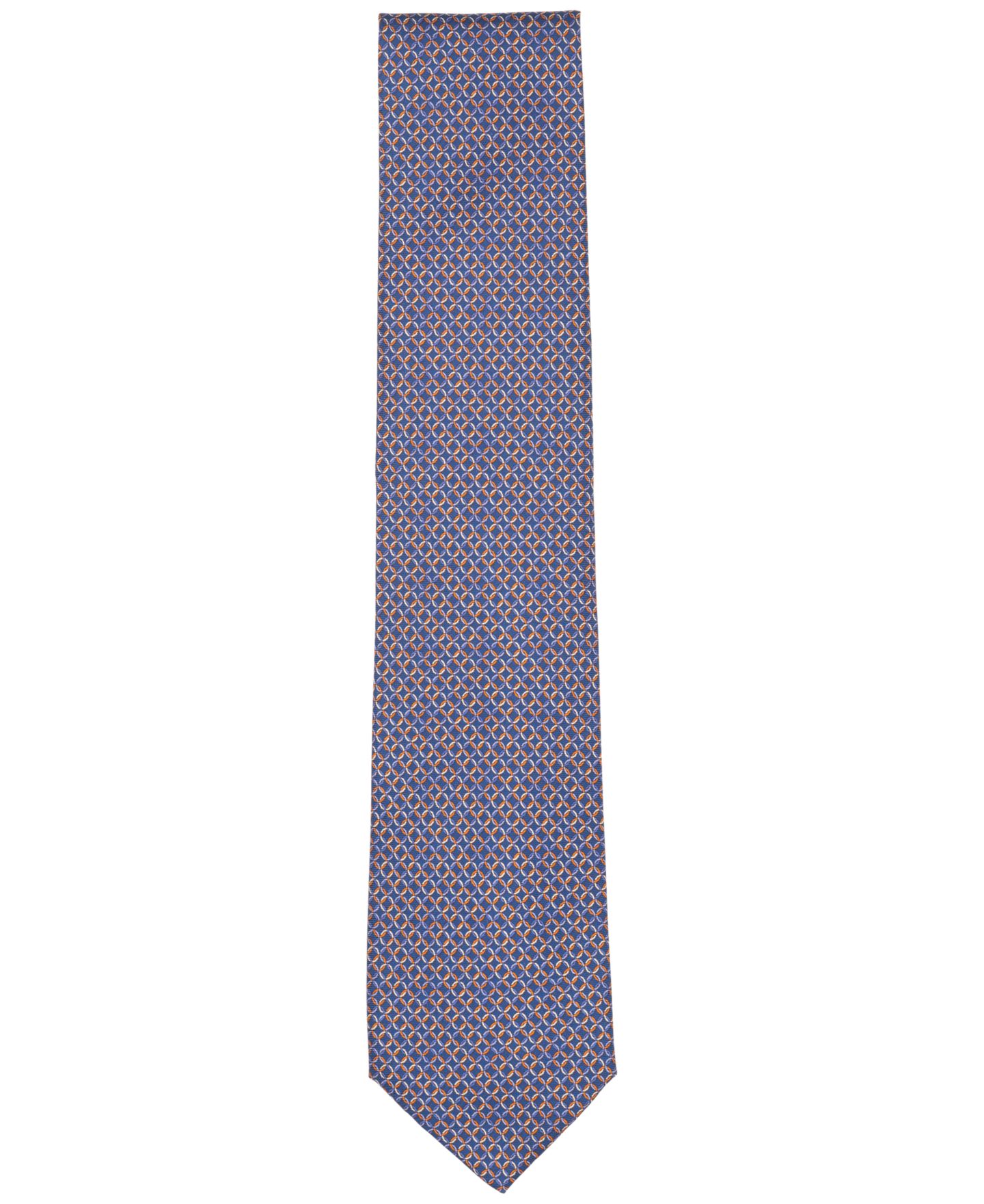 Мужской галстук Club Room Verdant Geometric Print Classic Tie, цвет: Тёмно-синий — фото 2