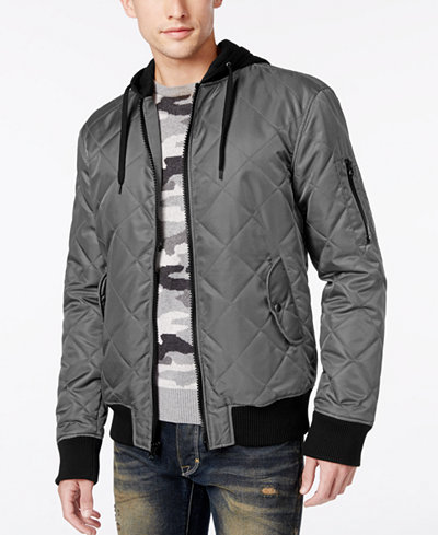 American Rag Men's Quilted Hooded Bomber Jacket, Only at Macy's