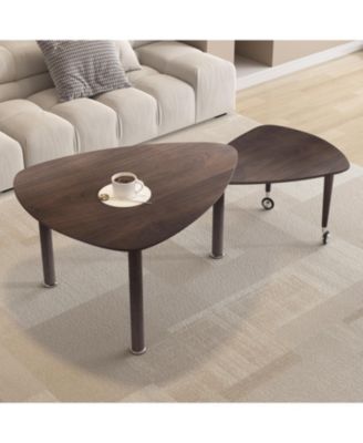 360degree(s) Rotatable Coffee Table, Walnut Veneer