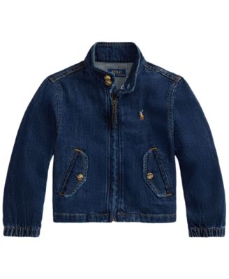 Girls' 2T-6X Indigo Denim Mockneck Jacket