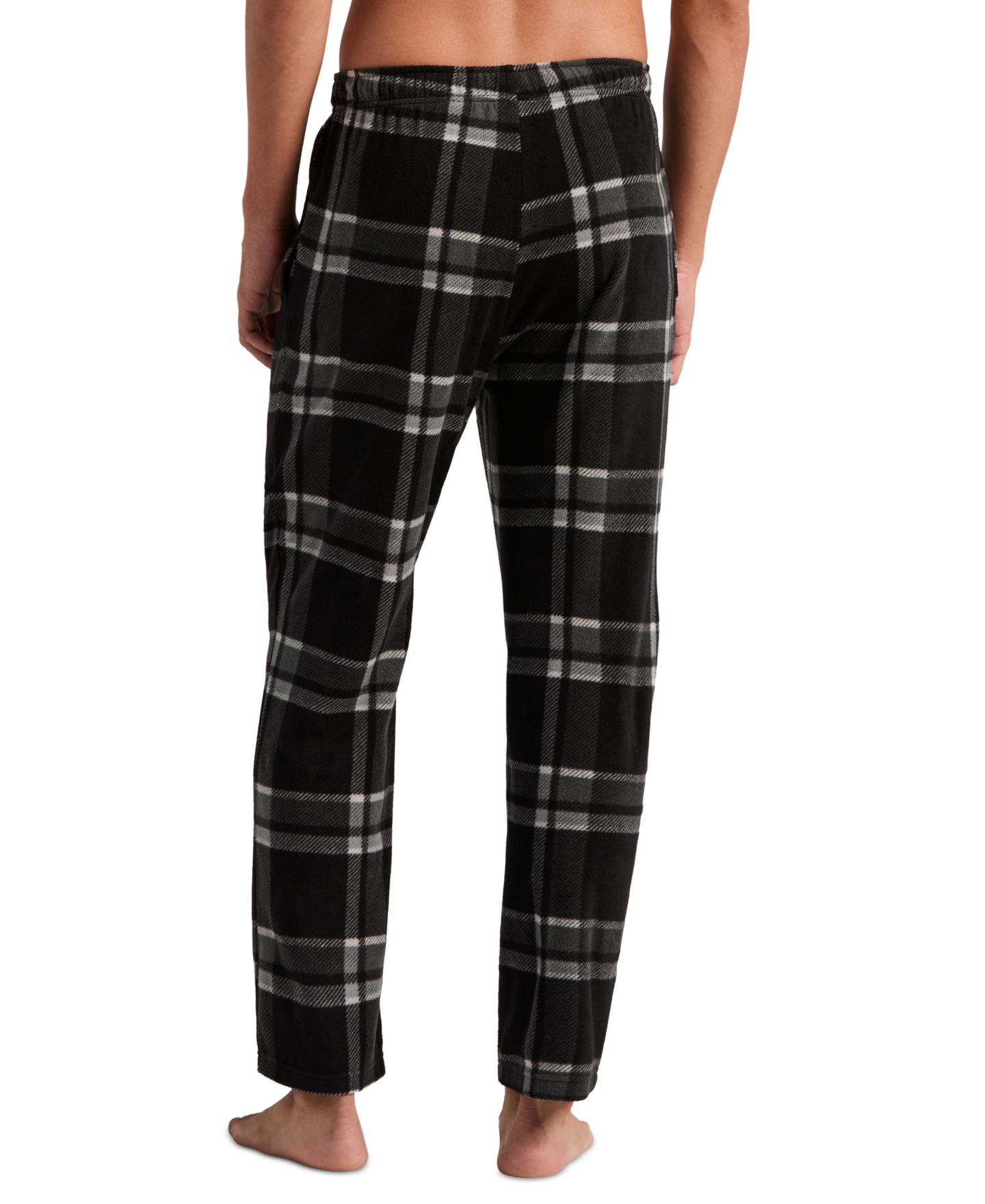 Пижамные брюки Drawstring-Waist для мужчин, фланель — Perry Ellis Portfolio, цвет: Чёрный — фото 5