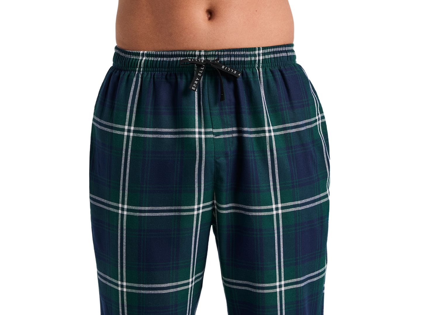 Пижамные брюки Drawstring для мужчин, фланель — Perry Ellis Portfolio, цвет: Cartouche — фото 8