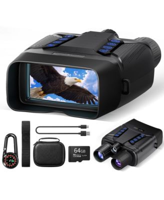4K Night Vision Goggles, 8X Digital Binoculars with 3.99 inch Screen 64GB Card 2000FT Range 40MP Photo and Video for Adults