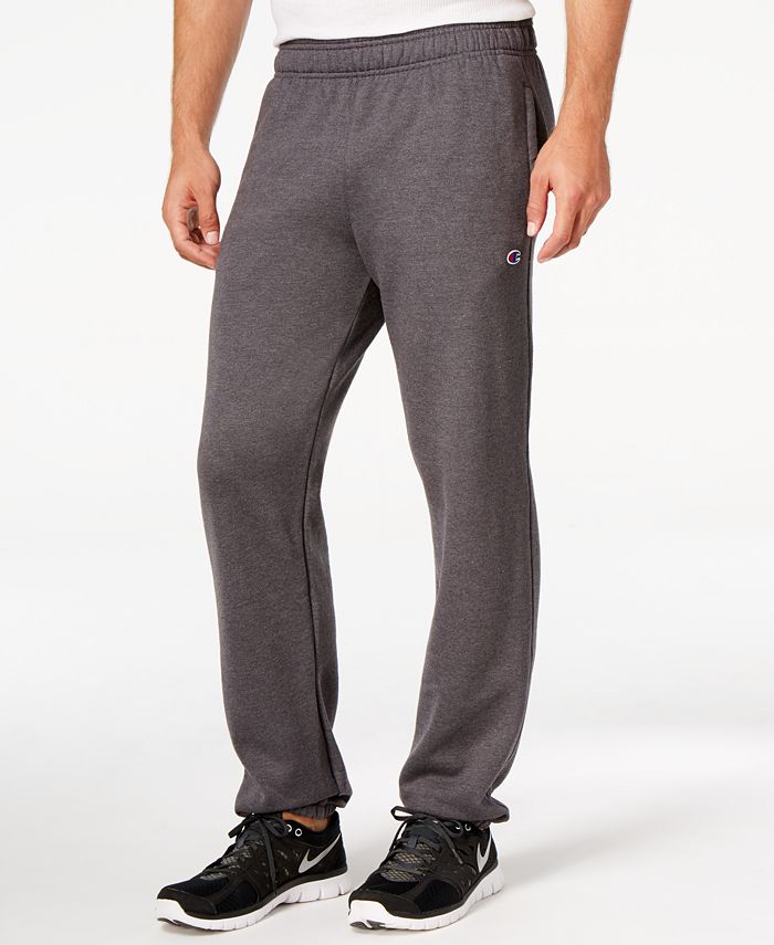 Champion Men's Jersey Banded Bottom Pants Oxford Gray L, XL