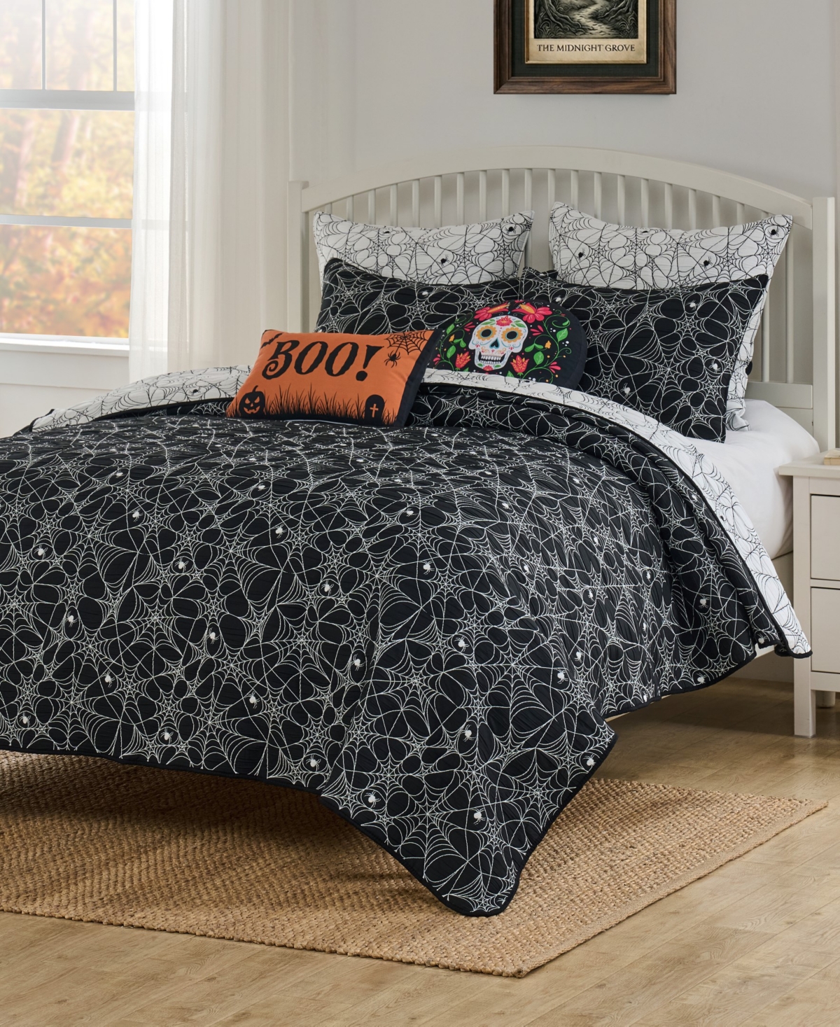 Greenland Home Fashions Spinderella Jacquard-Woven -Piece Coverlet Set