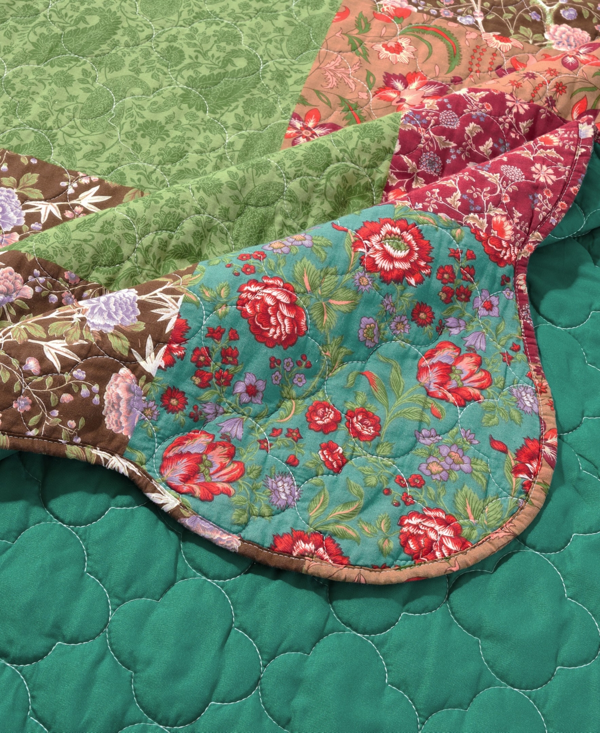Greenland Home Fashions Danica Reversible 3-Piece Quilt Set, Full/Queen