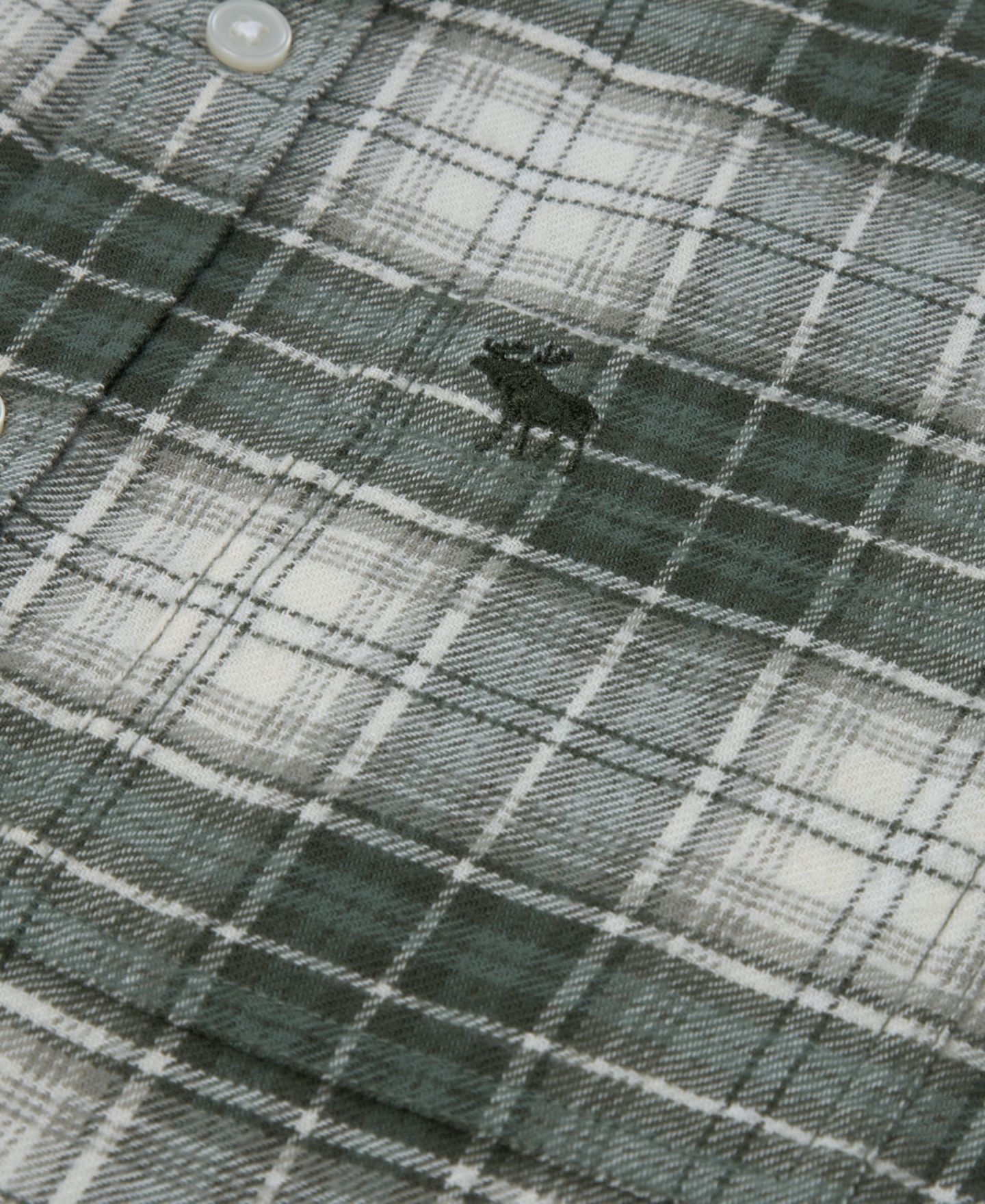 Рубашка abercrombie kids Coastal Local Flannel Plaid Long-Sleeve для мальчиков, цвет: Laurel Wreath — фото 3