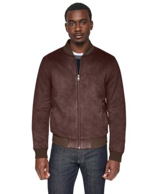 Men's Faux-Suede Bomber Jacket