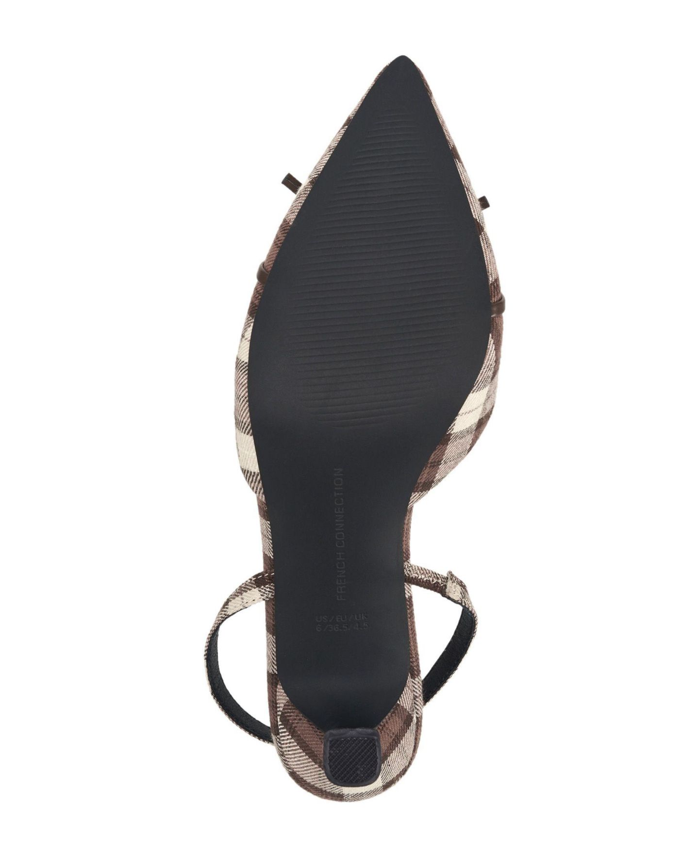 Женские туфли French Connection Bowy Plaid Kitten Heel, цвет: Коричневый разноцветный — фото 6