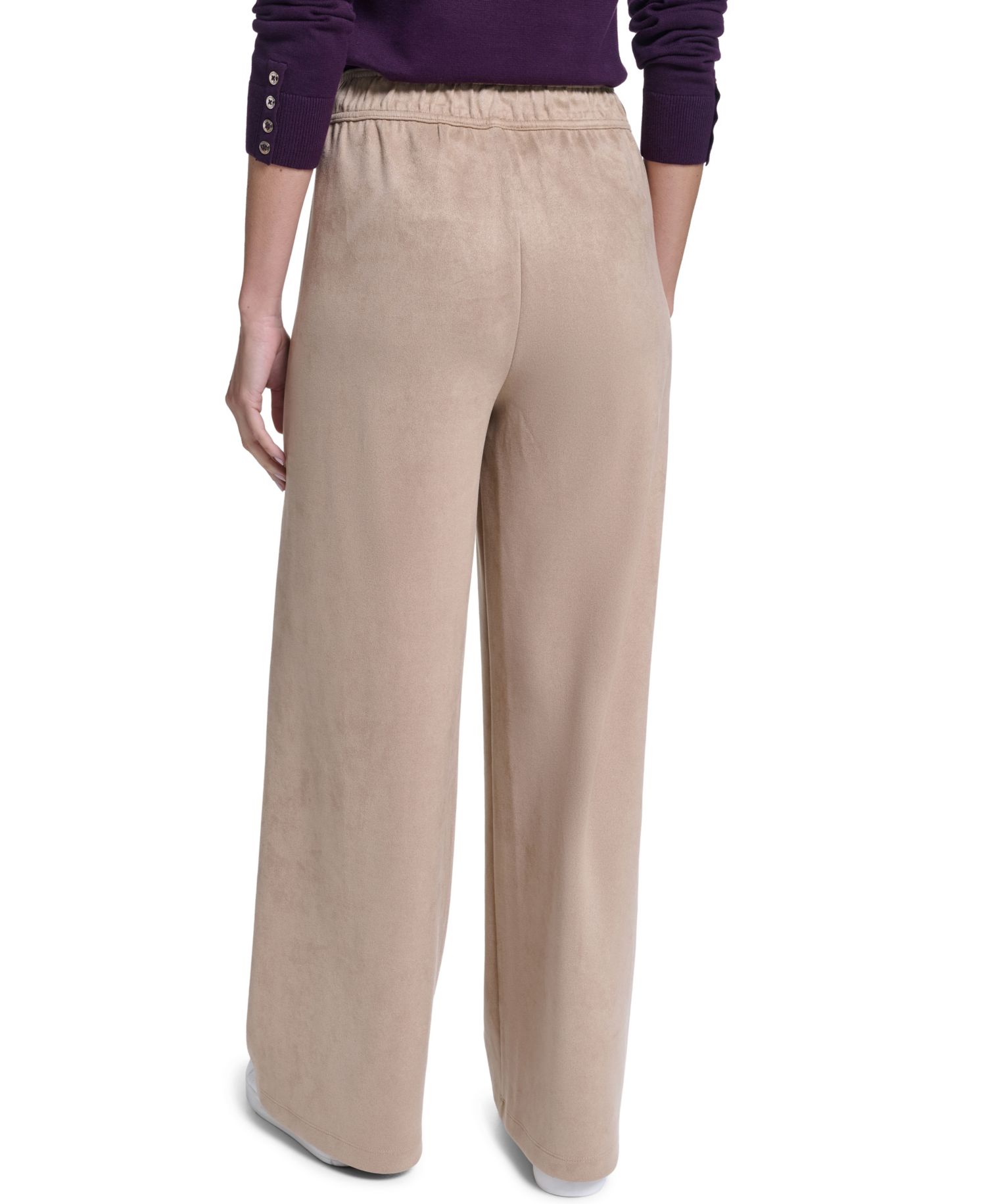 Women's High-Rise Faux-Suede Pull-On Pants