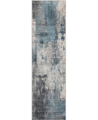 Homewell Machine Washable MET8001 2'x6'11" Runner Area Rug