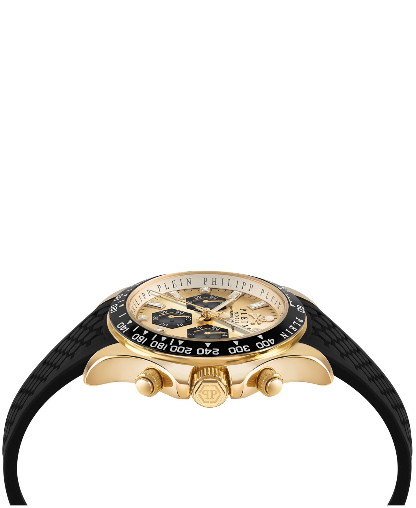 Мужские часы Philipp Plein Black Silicone Strap Watch 43mm — фото 2