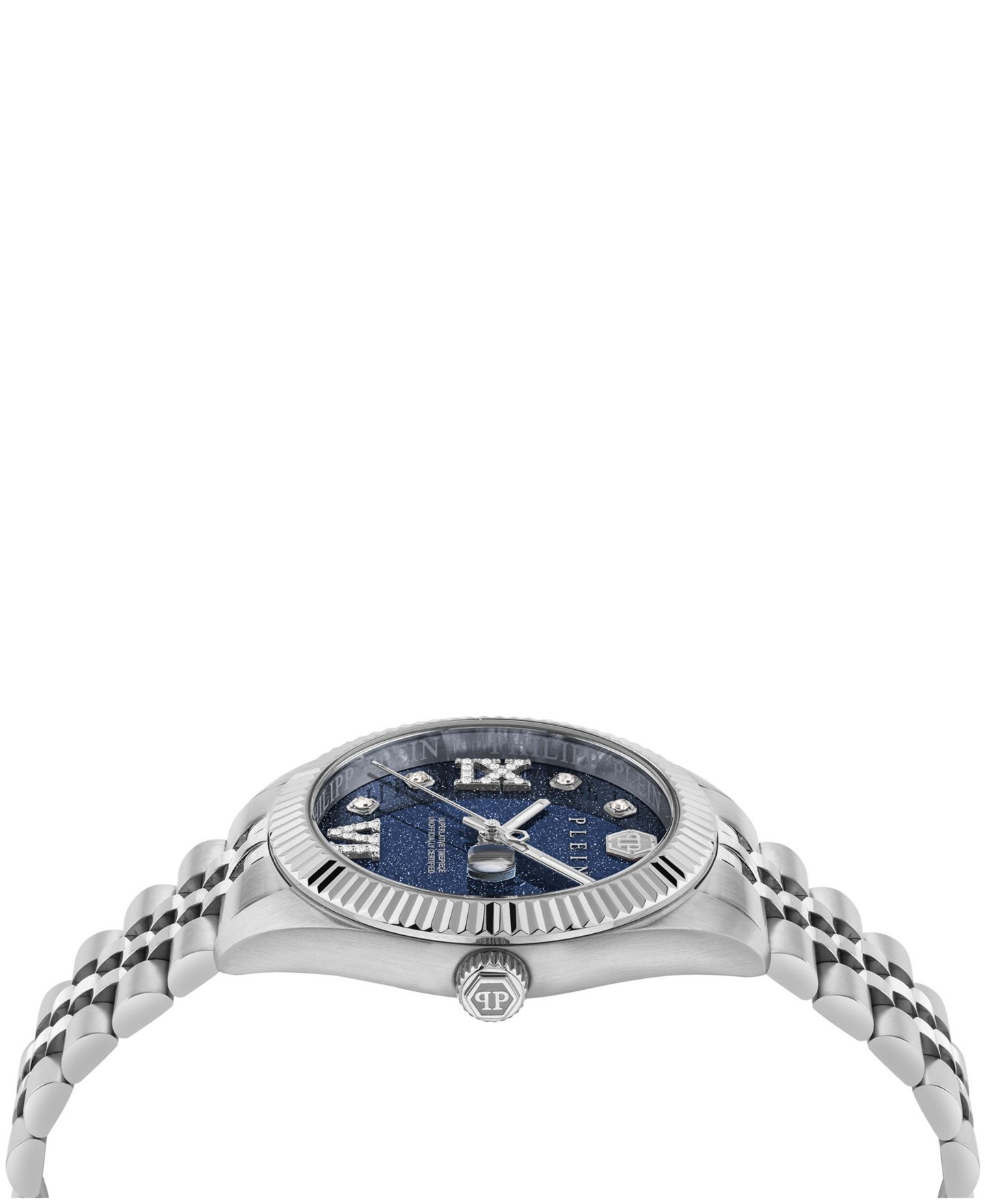 Женские часы Philipp Plein Date Superlative Silver Stainless Steel Bracelet Watch 34mm — фото 2