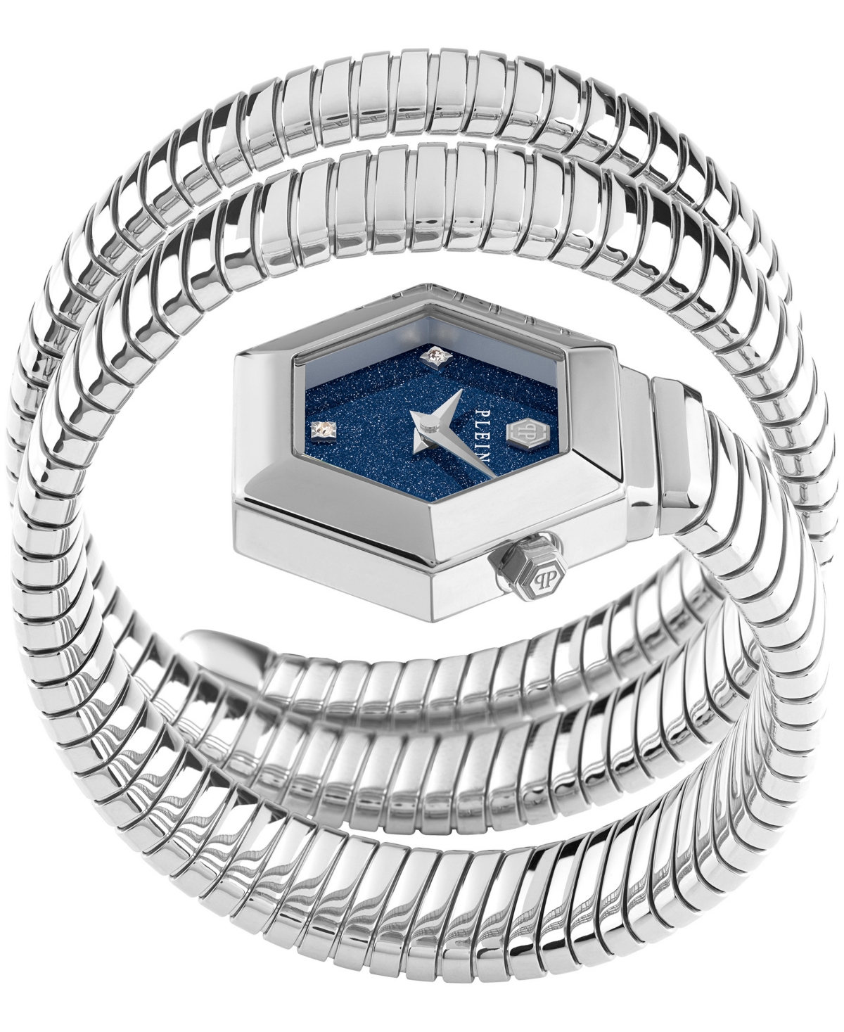 Philipp Plein nake Hexagon Women's Silver Stainless Steel Bracelet Watch 24mm