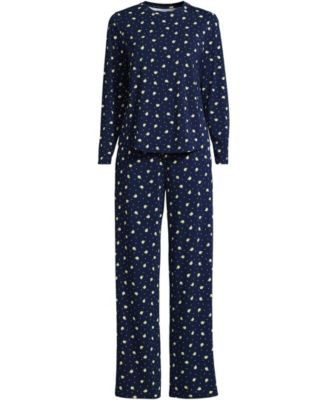 Women's Cooling Striped Long-Sleeve Top and Pants Pajama Set