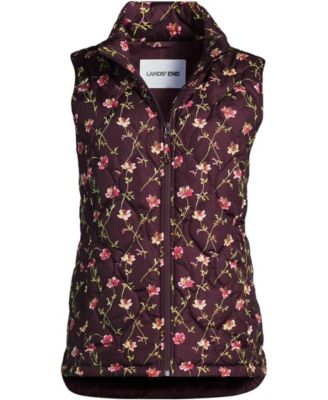 Plus Size Print FeatherFree Quilted Insulated Vest