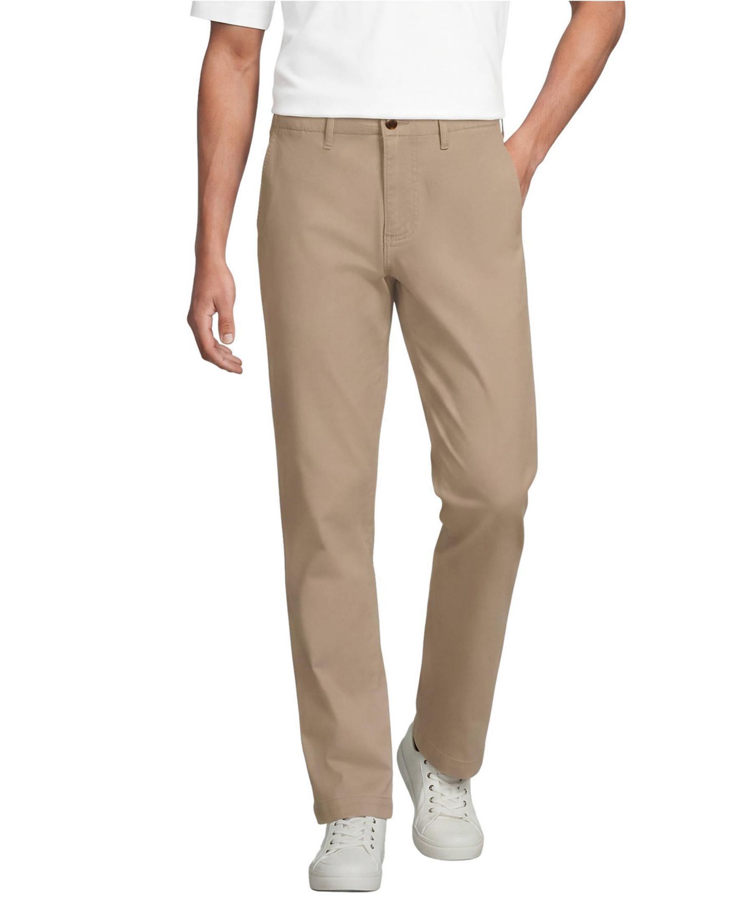 Мужские брюки Lands' End Knockabout Classic Straight Fit Chino Pant, цвет: Пустынный рыжевато-коричневый — фото 2