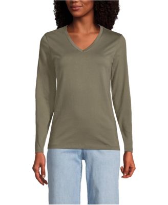 Women's Supima Cotton Long Sleeve V-Neck T-Shirt