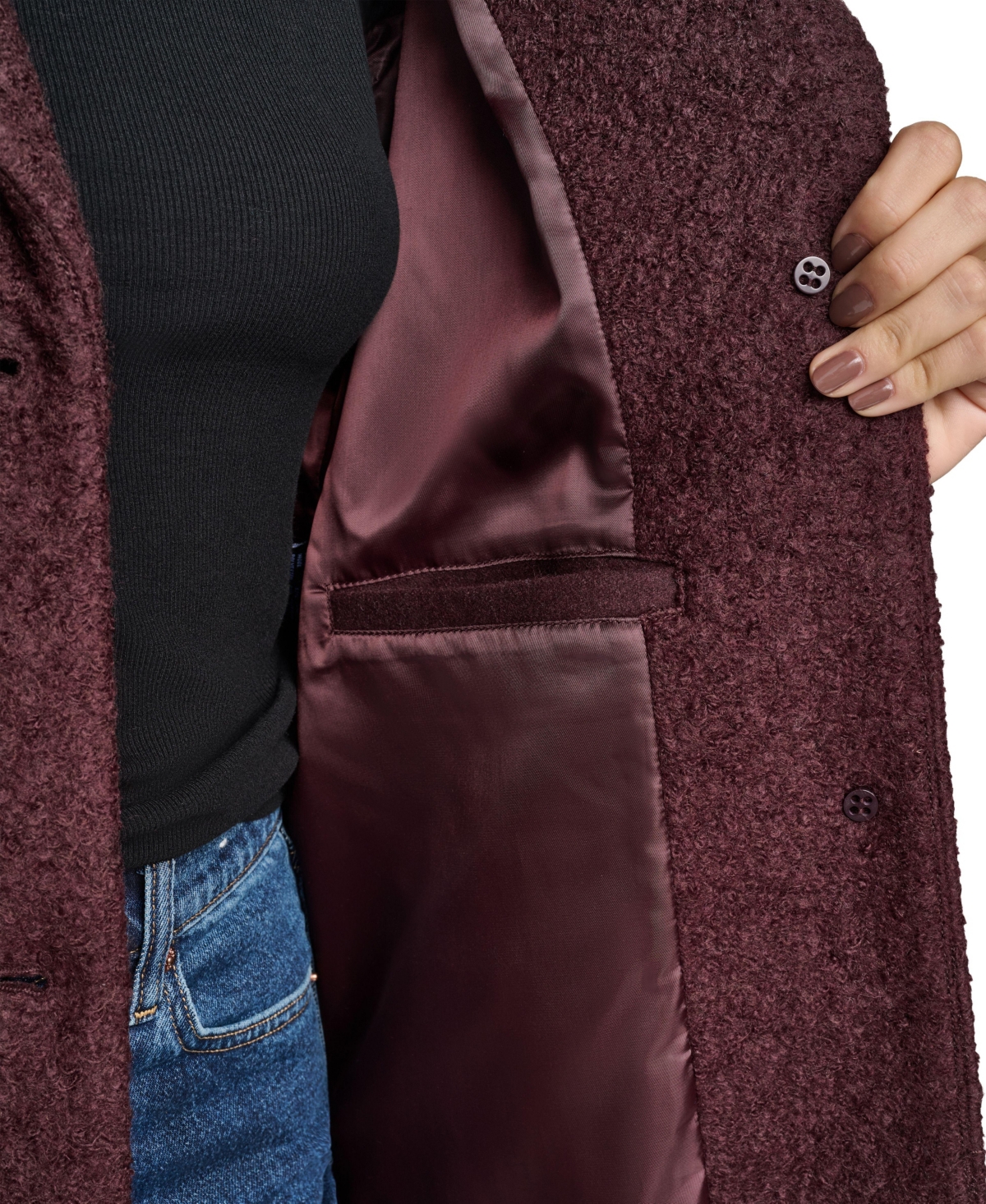 Andrew Marc Women's Regine Slim Wool-Blend Boucle Coat